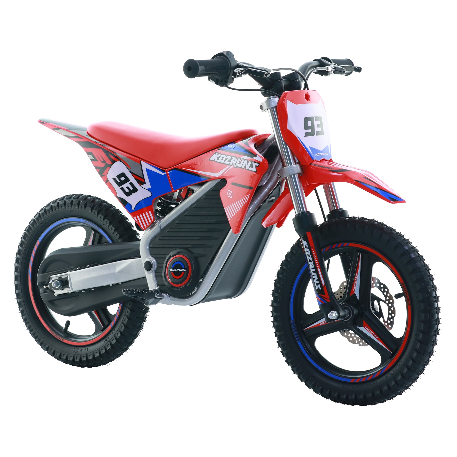 MX-E350 - Motocross Bike For Aged 4-8, 350W Internal Transmission Chassis, 18km/h, RGB Support, Front And Rear Shock Springs, Mechanical Disc Brakes_voghion.com